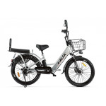Велогибрид GREEN CITY e-ALFA Fat серебристый