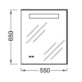Зеркало JACOB DELAFON EB1158-NF 55х65 см