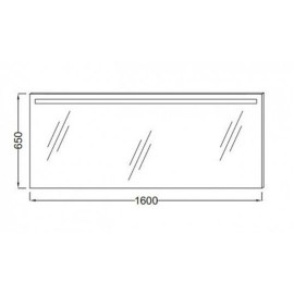 Зеркало JACOB DELAFON Parallel EB1422-NF 160х65 см