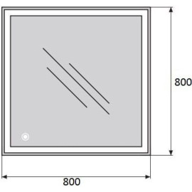 Зеркало BELBAGNO SPC-GRT-800-800-LED-TCH