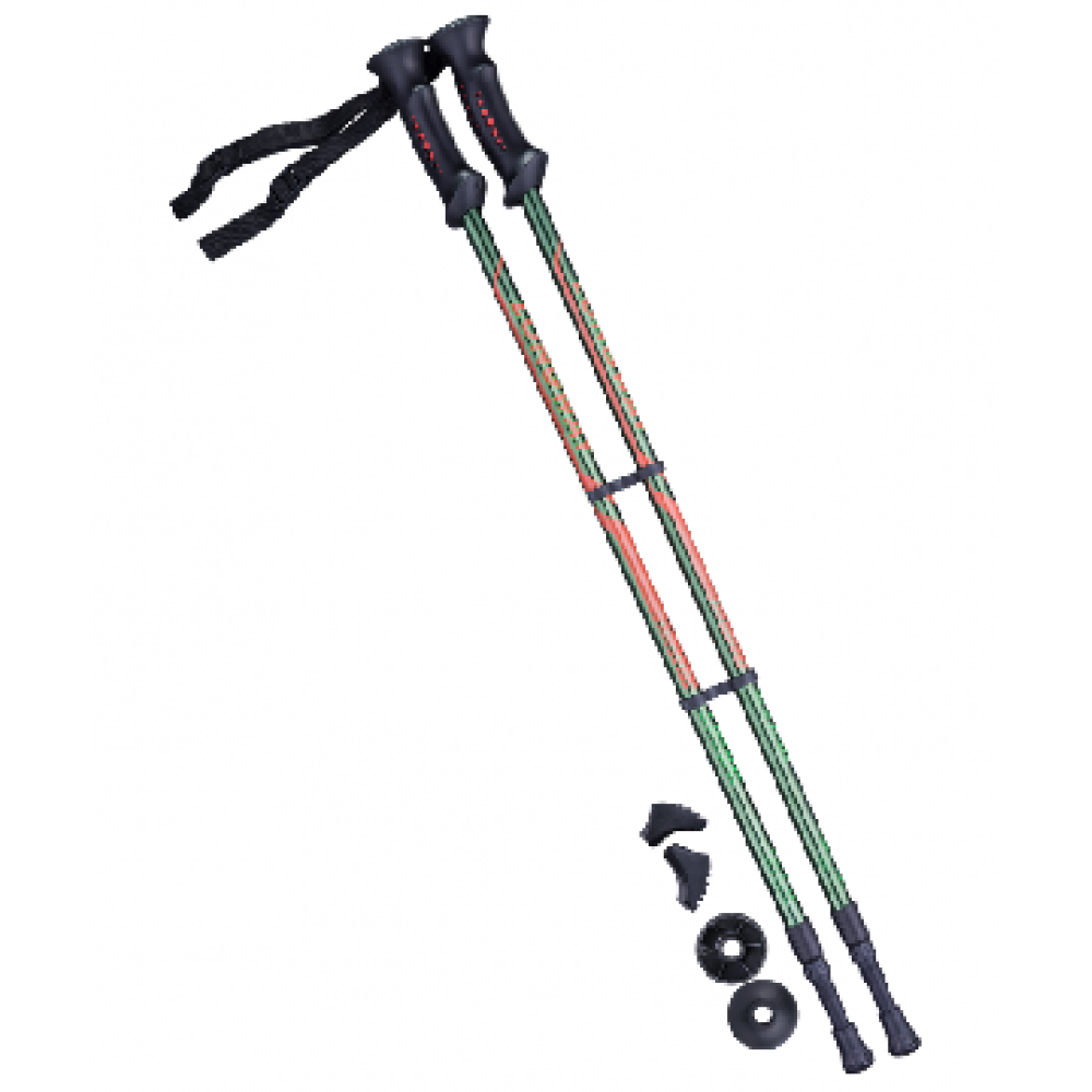 Палки для скандинавской ходьбы Berger Longway 77-135 темно-зеленый/оранжевый
