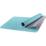 Коврик для йоги Starfit FM-201 TPE 173x61x0,6 см мятный/серый