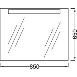 Зеркало JACOB DELAFON Presquile EB1109-NF 85х65 см