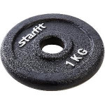 Диск чугунный Starfit BB-204 1 кг d=26 мм черный