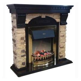 Портал для камина DIMPLEX dublin арочный сланец белый (темный дуб)