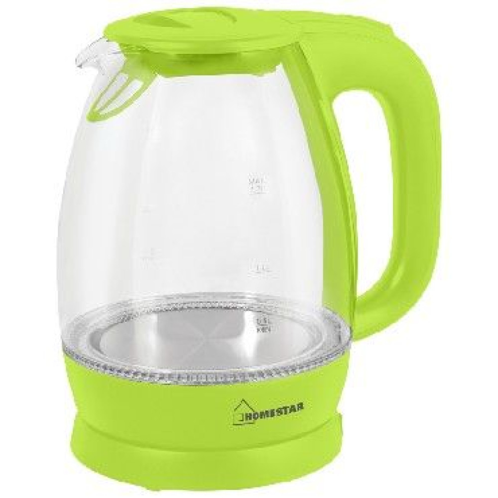 Чайник электрический HOMESTAR HS-1012 стекло зеленый