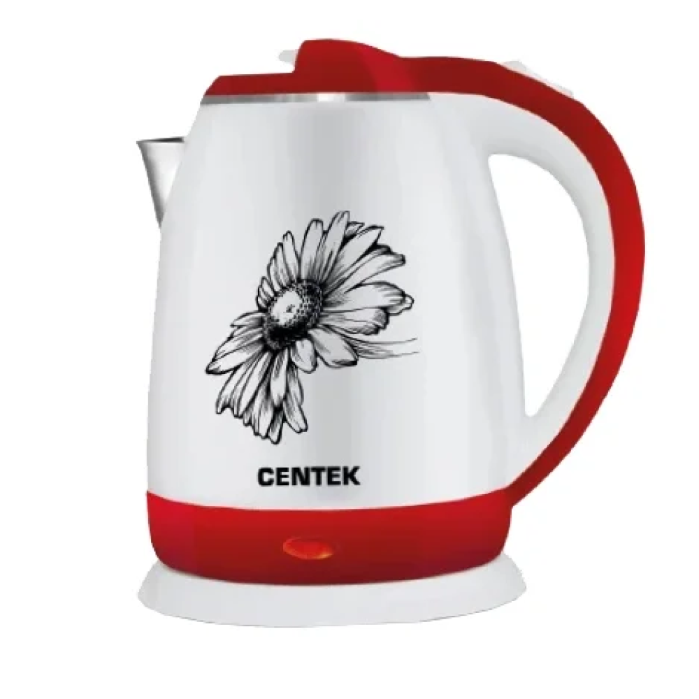Электрочайник CENTEK CT-1026 R (белый +красный +рисунок)