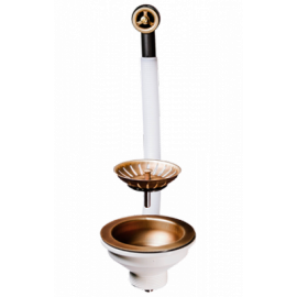 Решетка OMOIKIRI стоп-вентиль, перелив античная латунь 4996529