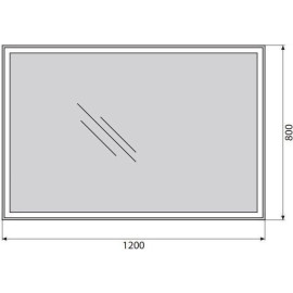 Зеркало BELBAGNO SPC-GRT-1200-800-LED-BTN