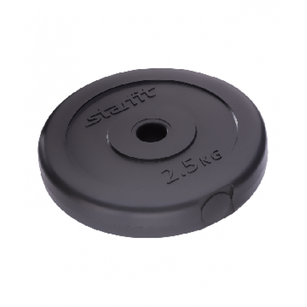 Диск пластиковый Starfit BB-203 2,5 кг d=26 мм черный