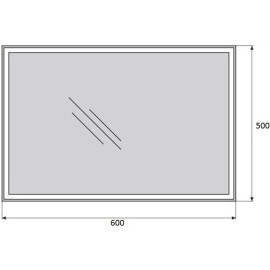 Зеркало BELBAGNO SPC-GRT-500-600-LED-BTN