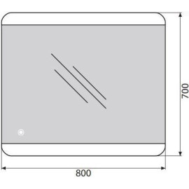 Зеркало BELBAGNO SPC-CEZ-800-700-LED-TCH