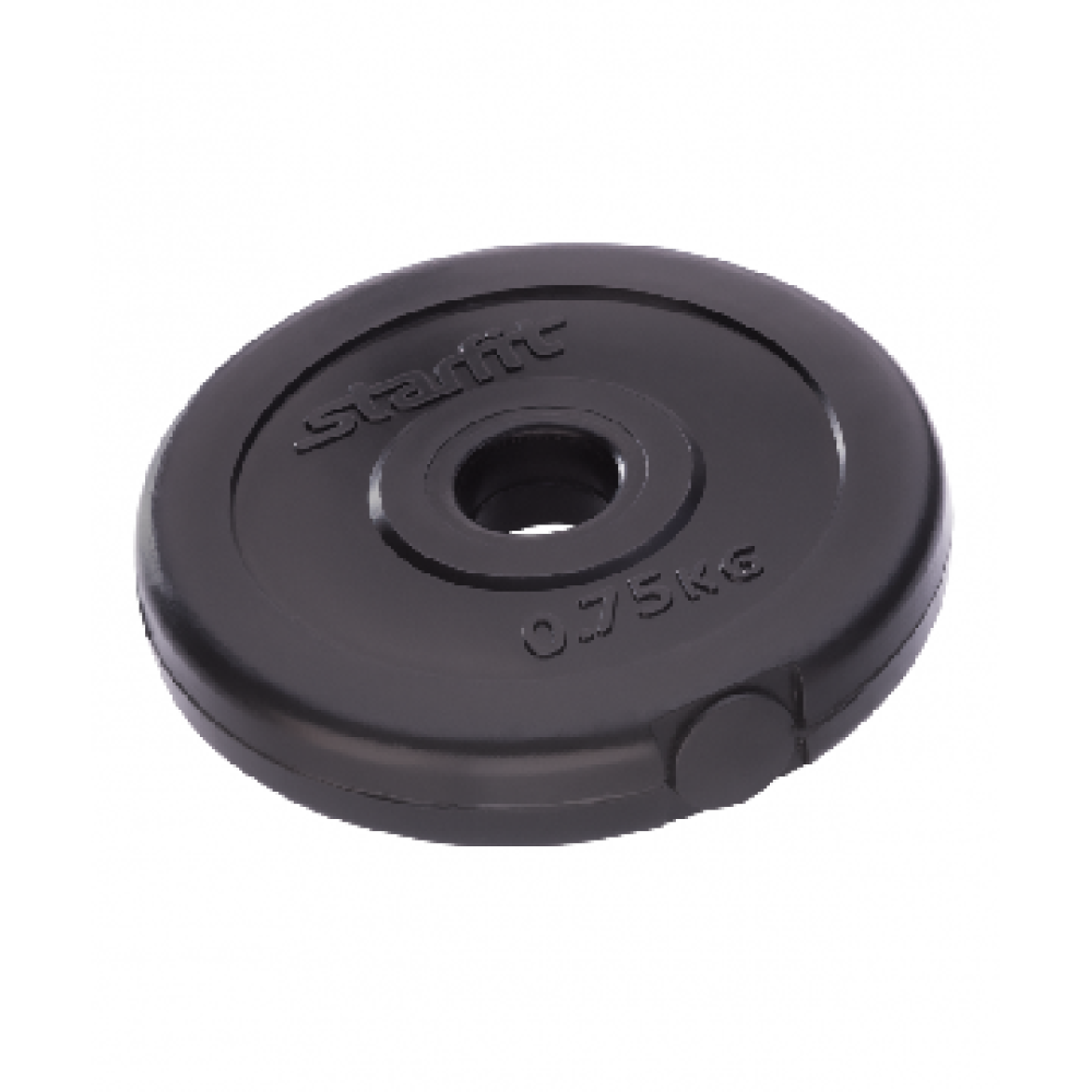 Диск пластиковый Starfit BB-203 0,75 кг d=26 мм черный