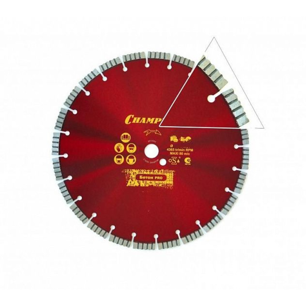 Диск алмазный CHAMPION pro 350/25,4/12 concrete crunch