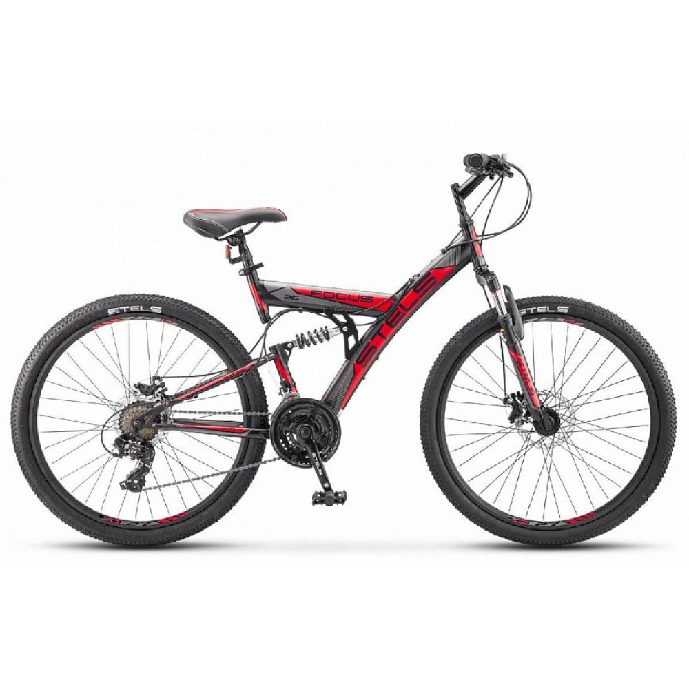 Велосипед Stels Focus MD 26 21-SP V010 (2018) 18 черный/красный