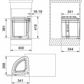 Сортер FRANKE Pivot 30 л (121.0307.563)