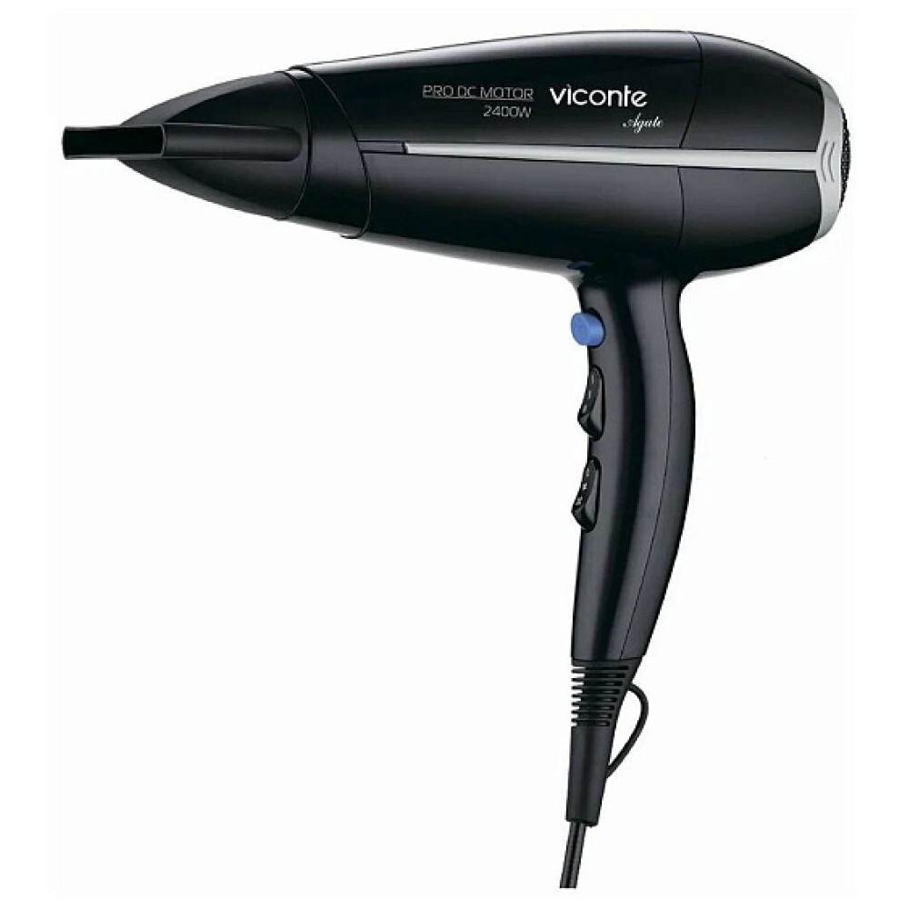 Фен VICONTE VC-3750 черный/серый