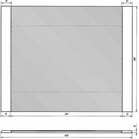 Зеркало DREJA Uni 105 99.9007 белое