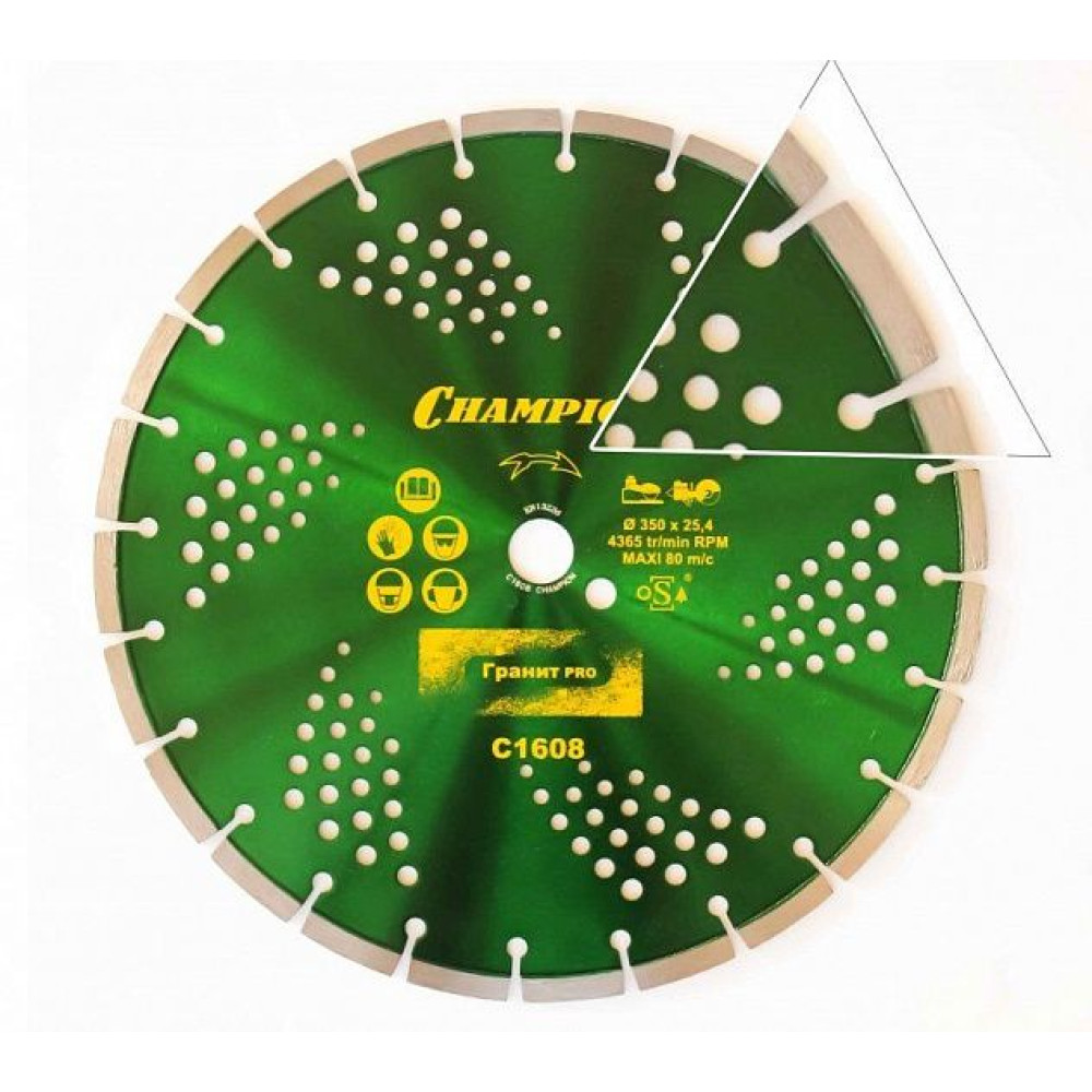 Диск алмазный CHAMPION pro 350/25,4/10 laser granitek