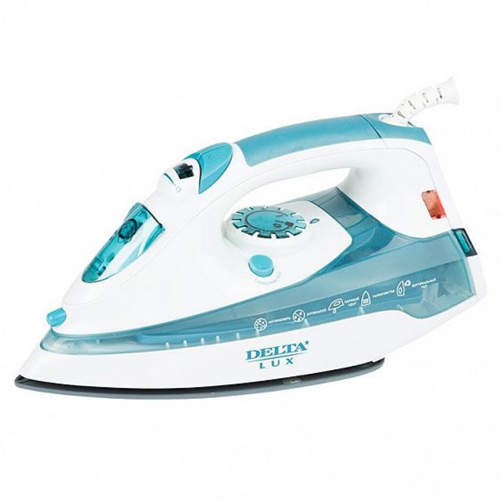 Утюг DELTA LUX DL-710 белый с серо-голубым