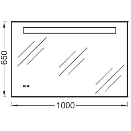 Зеркало JACOB DELAFON Parallel EB1416-NF 100х65 см