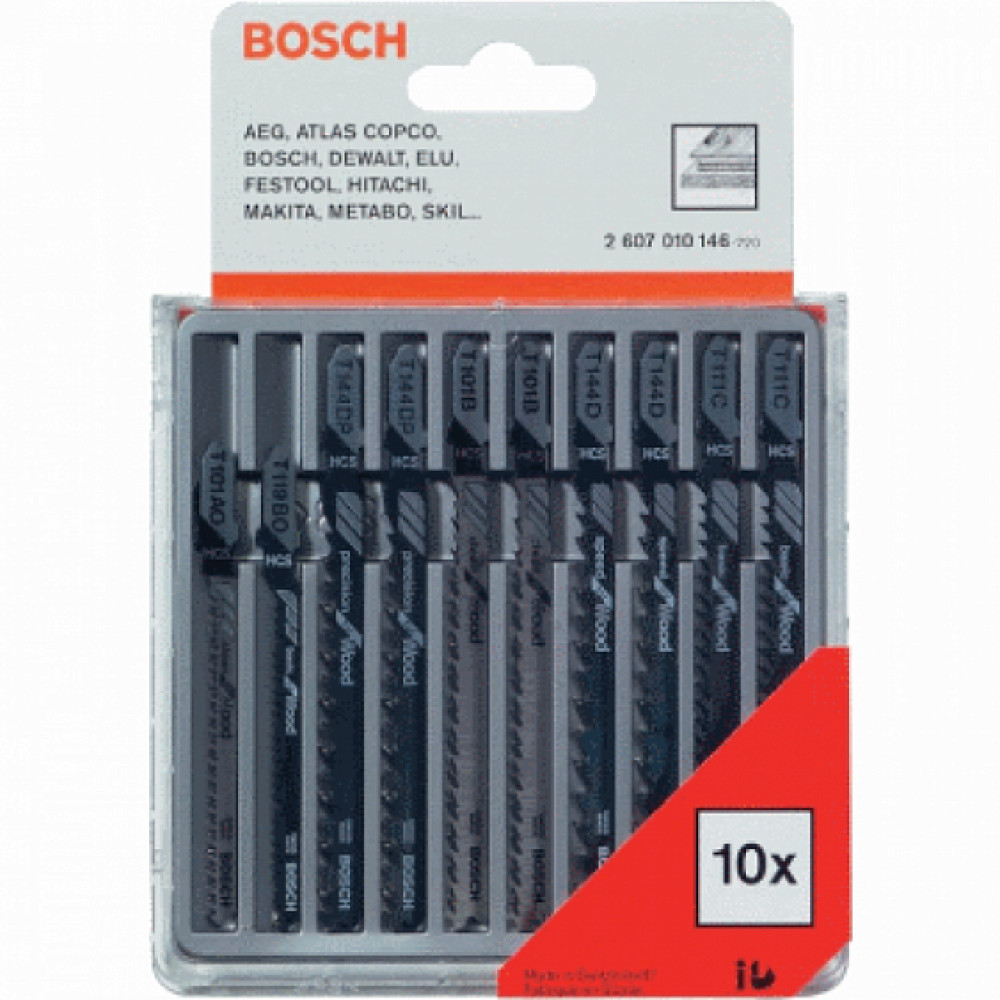 Набор 10 пилок BOSCH 2.607.010.146