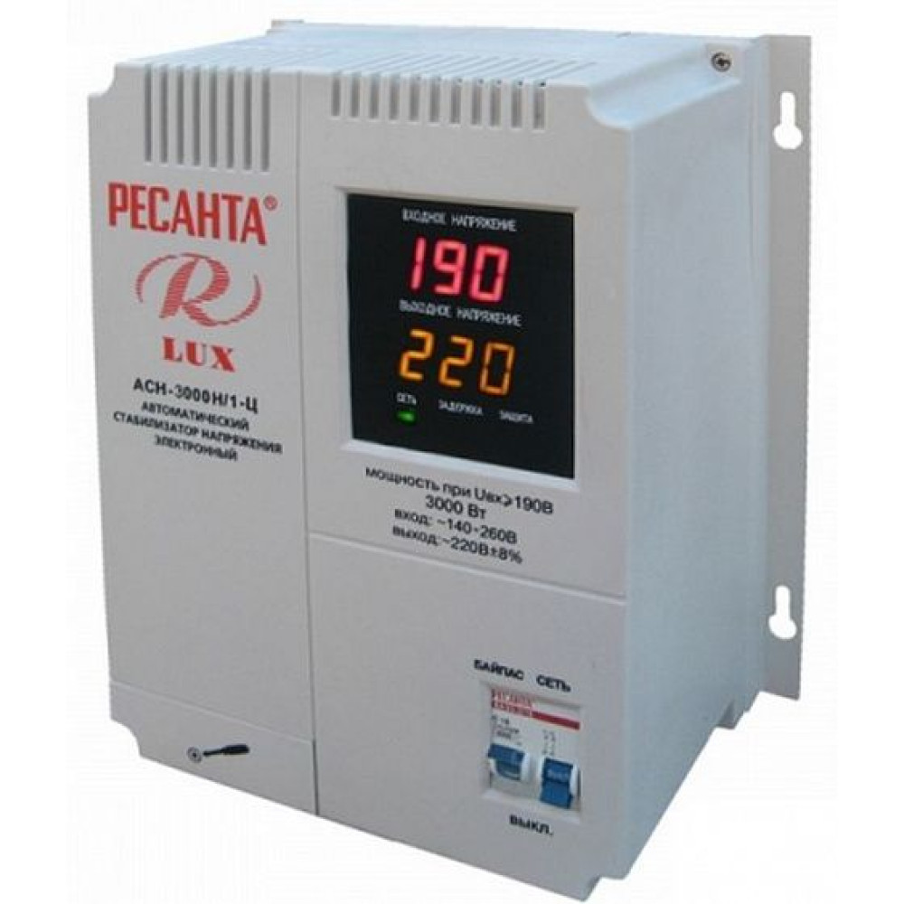 Стабилизатор напряжения РЕСАНТА асн 3000 н/1-ц
