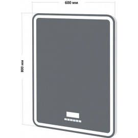 Зеркало BELBAGNO SPC-MAR-600-800-LED-TCH-RAD