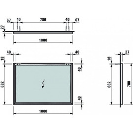 Зеркало LAUFEN Frame 25 4.4740.6.900.144.1