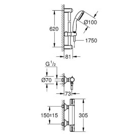 Термостат GROHE Grohtherm 800 34565001