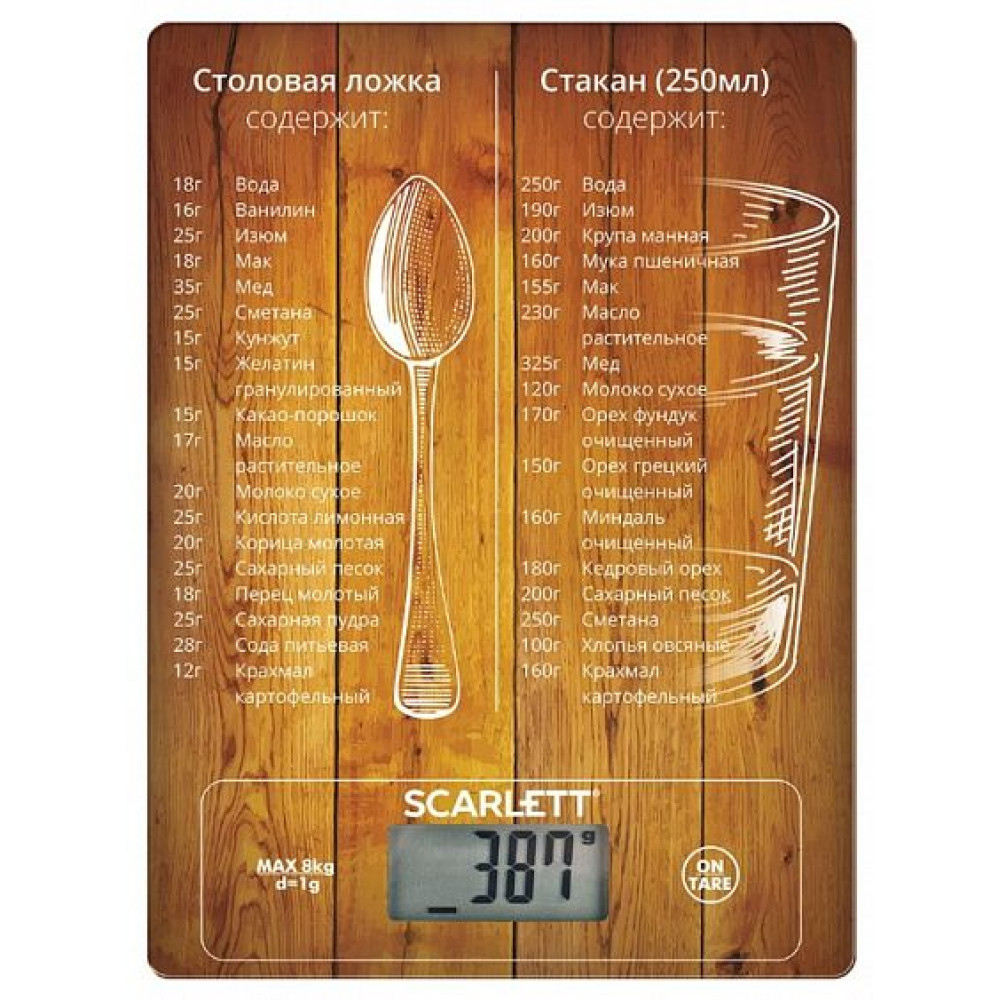 Весы кухонные SCARLETT SC-KS57P19 рисунок