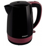 Чайник Scarlett SC-EK18P26 черный/бордовый