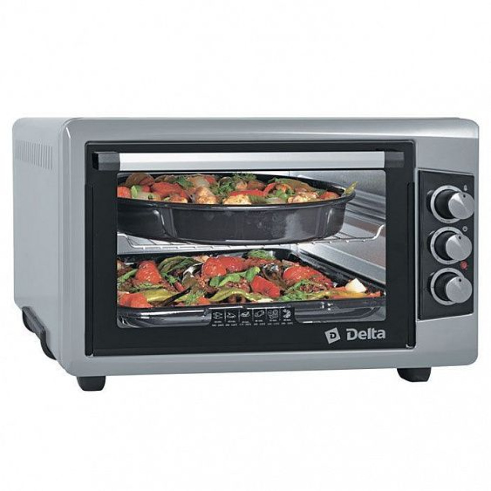 Духовка электрическая Delta D-0550, 1500 Вт, 55 л (серый)