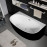 Ванна FRANK F6163 White+Black