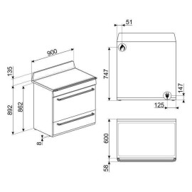 Варочный центр SMEG TR90IGR