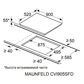 Варочная поверхность MAUNFELD CVI905SFLGR
