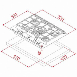 Варочная поверхность TEKA GZC 75330 XBC WHITE MARBLE (112570176)