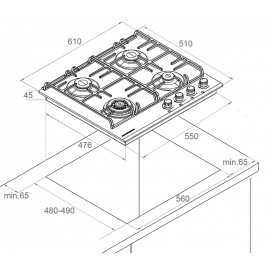 Варочная поверхность KUPPERSBERG FS 601 C Bronze