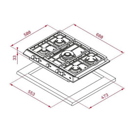 Поверхность TEKA EX/70.1 5G AI AL DR CI (40212304)