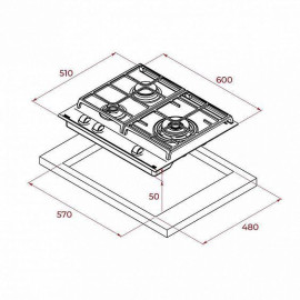 Газовая панель Teka GZC 63310 XBN BLACK (112570138)