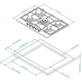Варочная поверхность KUPPERSBERG FS 710 C Bronze