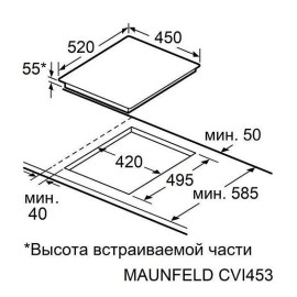 Варочная поверхность MAUNFELD CVI453STBKC