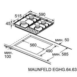 Варочная поверхность MAUNFELD EGHG.64.63CB/G