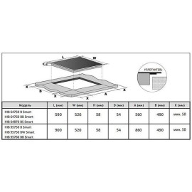Варочная поверхность KORTING HIB 95750 BW Smart