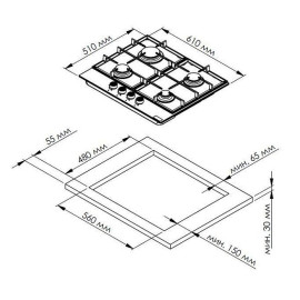 Варочная поверхность KUPPERSBERG TS 68 X