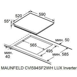 Варочная поверхность MAUNFELD CVI594SF2MBL LUX Inverter