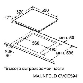 Варочная поверхность MAUNFELD CVCE594STBK