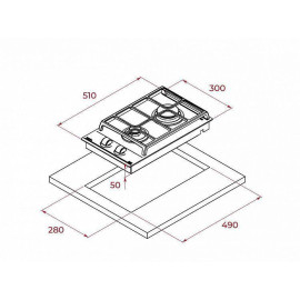 Газовая панель Teka GZC 32300 XBN BLACK (112570018)