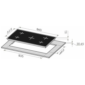 Газовая панель Maunfeld EGHE.95.33CBG.R/G