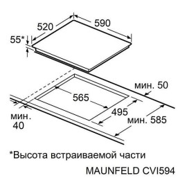 Варочная поверхность MAUNFELD CVI594BK